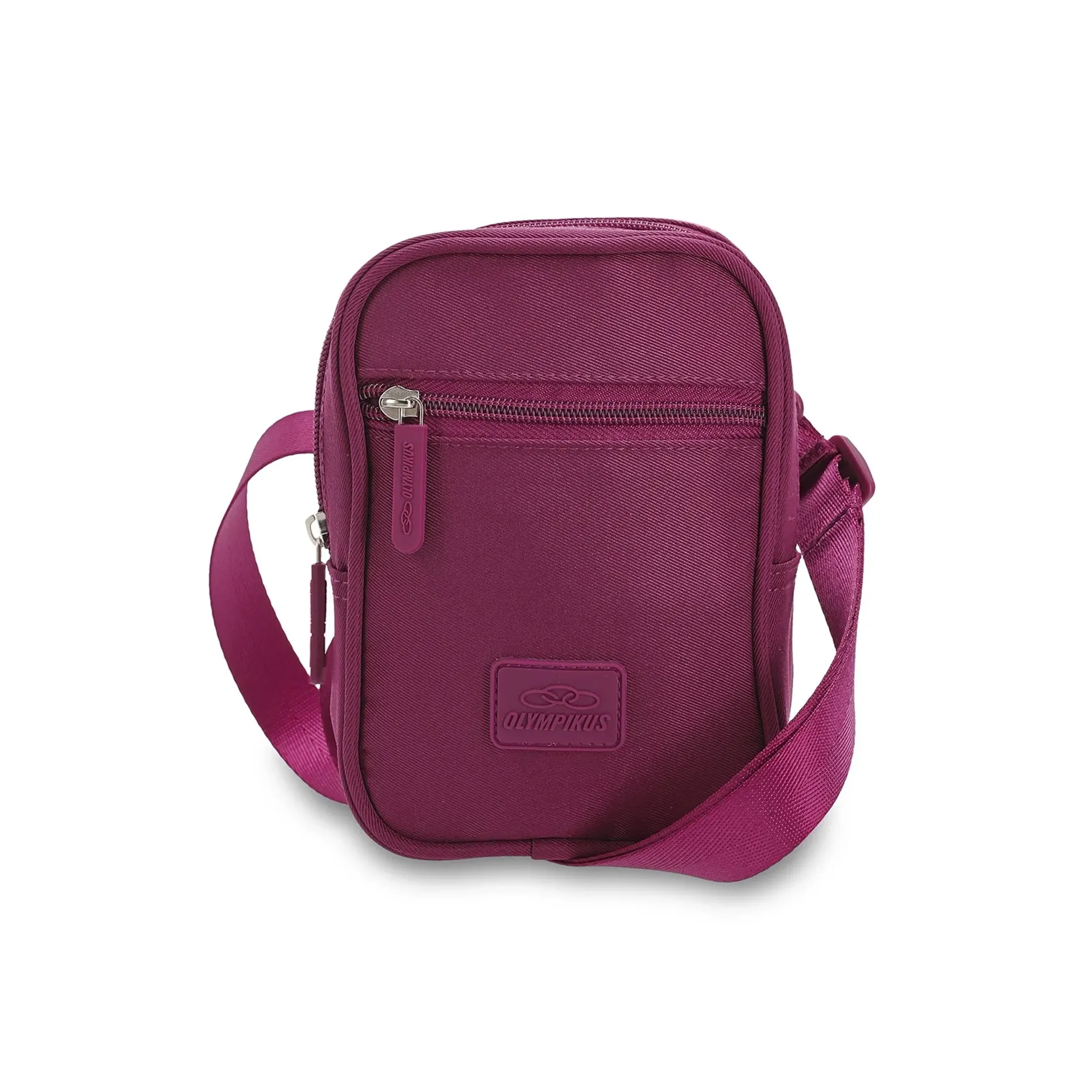 Bolsa mini Olympikus bordô vista frontal com bolso externo e alça ajustável